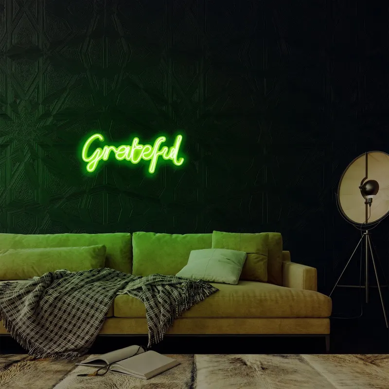 Aplica de Perete Neon Gratefu - Verde