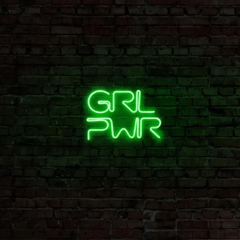 Aplica de Perete Neon Girl Power - Verde