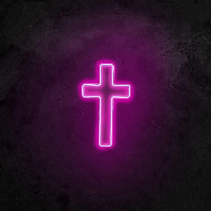 Aplica de Perete Neon Cross Cruce - Roz