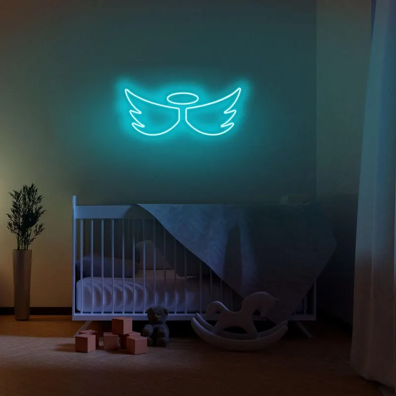 Aplica de Perete Neon Angel - Albastru