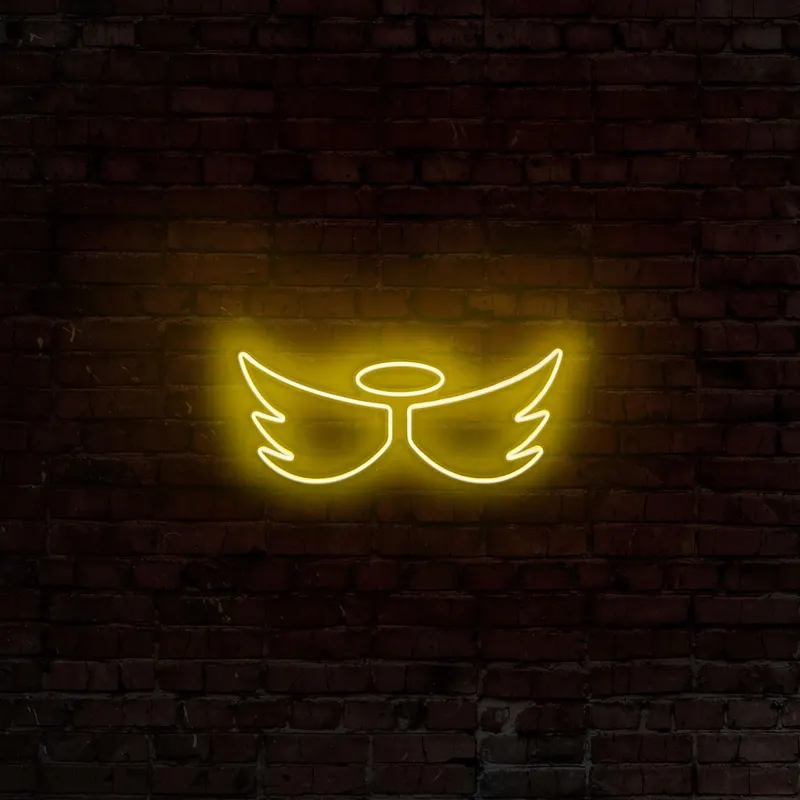 Aplica de Perete Neon Angel - Galben