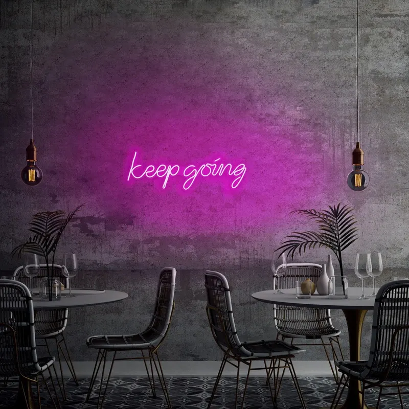 Aplica de Perete Neon Keep Going - Roz