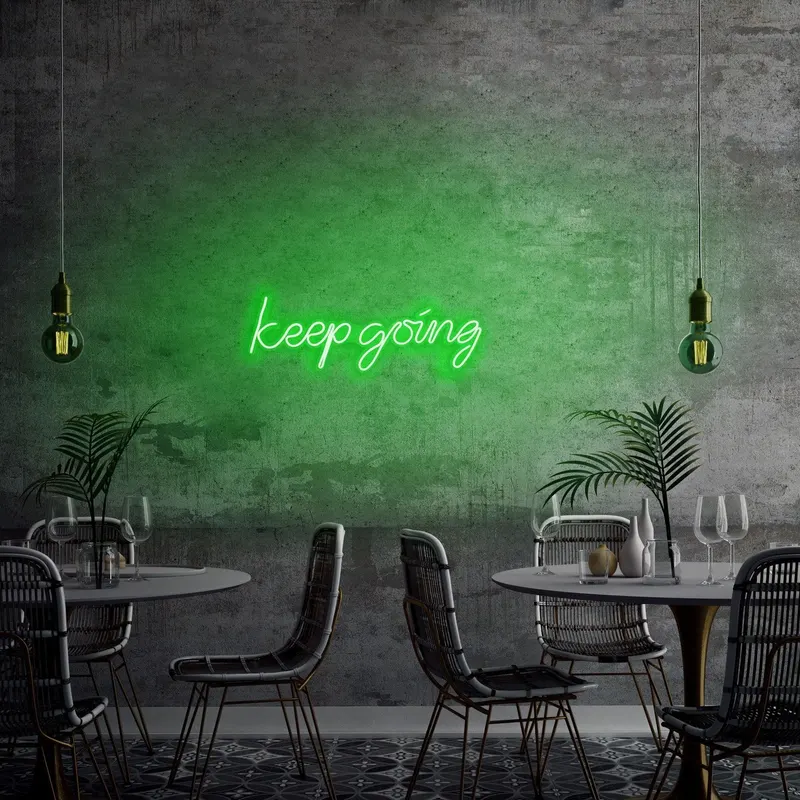 Aplica de Perete Neon Keep Going - Verde