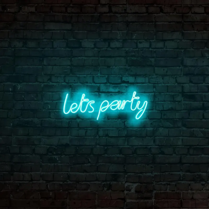 Aplica de Perete Neon Lets Party - Albastru