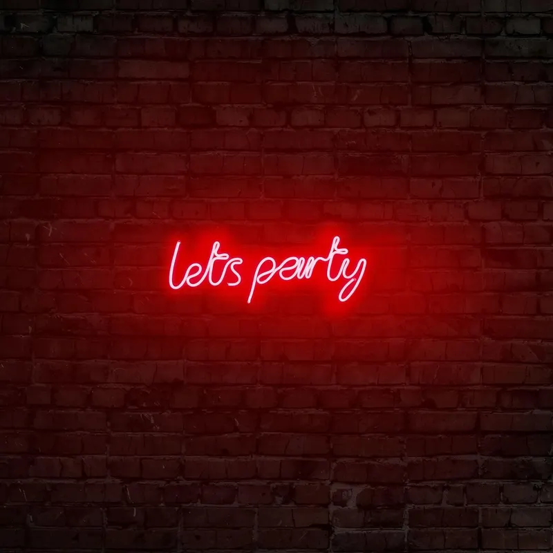 Aplica de Perete Neon Lets Party - Rosu