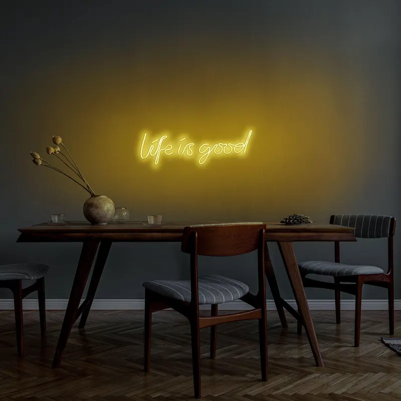 Aplica de Perete Neon Life Is Good - Galben