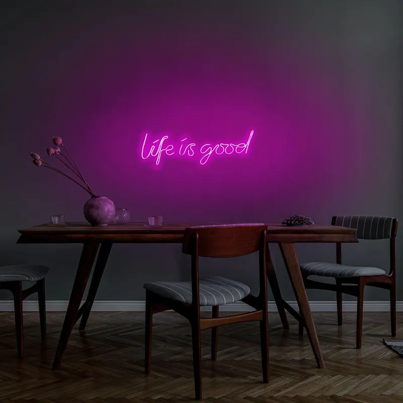 Aplica de Perete Neon Life Is Good - Roz