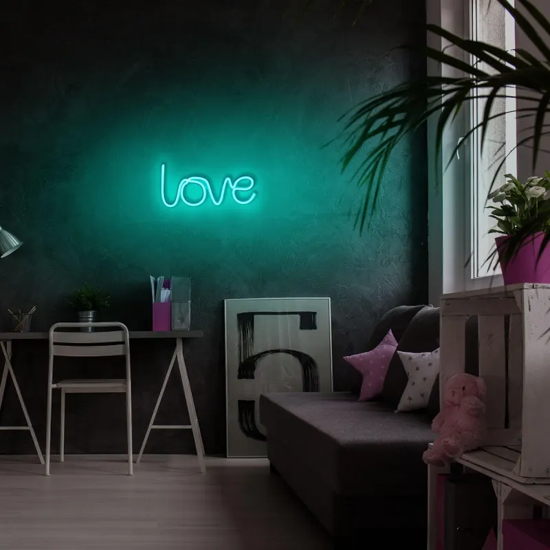 Aplica de Perete Neon Love - Albastru