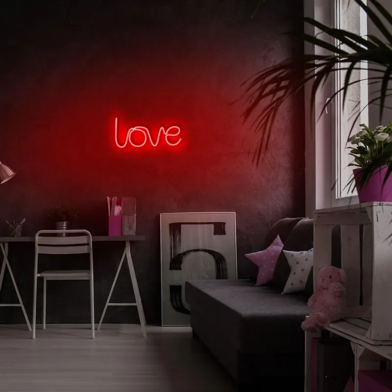 Aplica de Perete Neon Love - Rosu