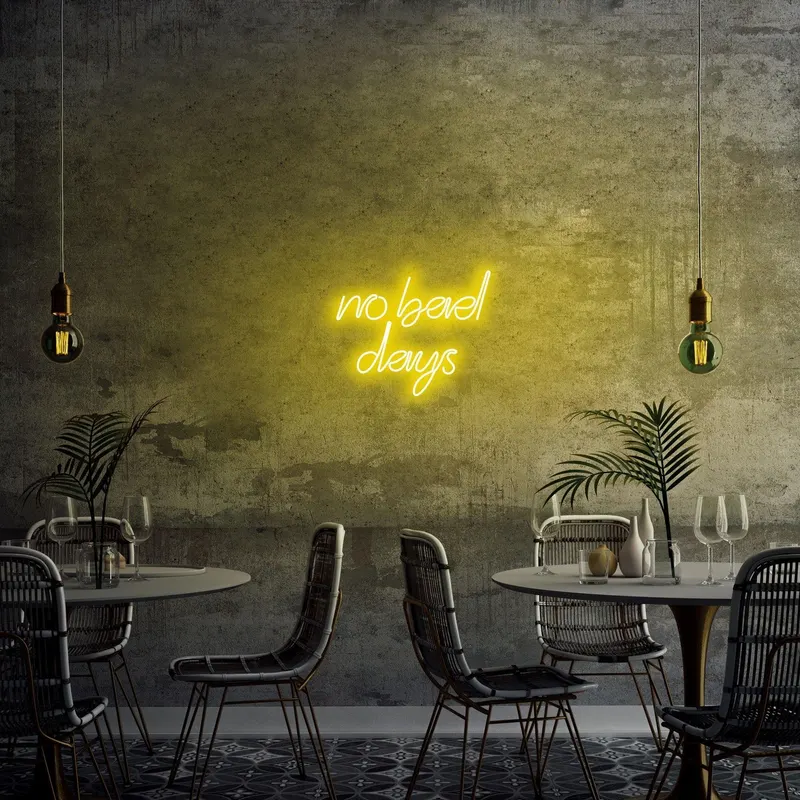 Aplica de Perete Neon No Bad Days - Galben