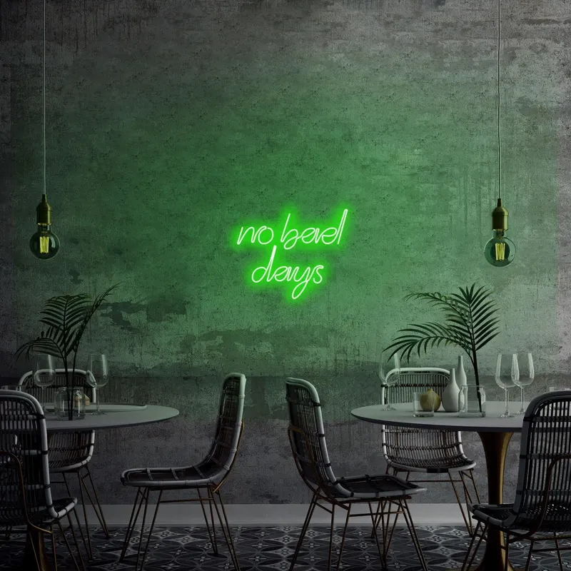 Aplica de Perete Neon No Bad Days - Verde