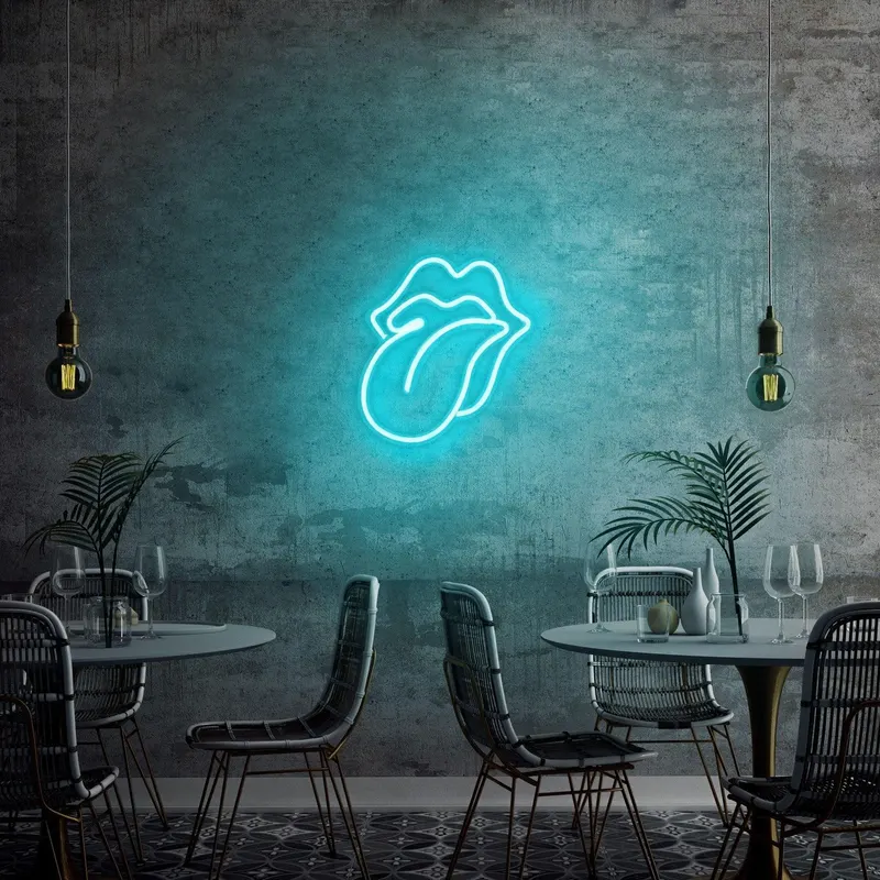 Aplica de Perete Neon The Rolling Stones - Albastru