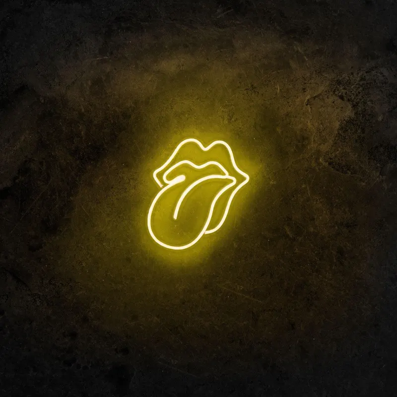 Aplica de Perete Neon The Rolling Stones - Galben