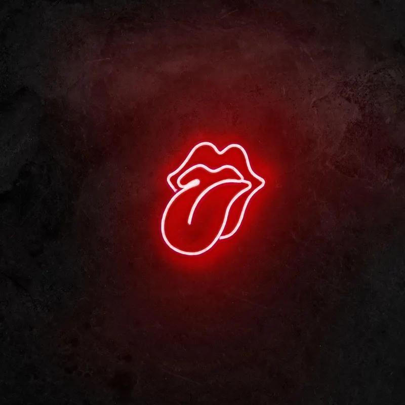 Aplica de Perete Neon The Rolling Stones - Rosu