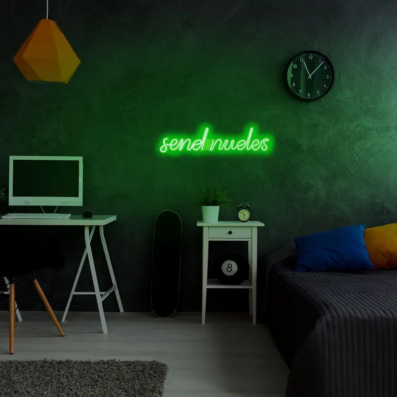 Aplica de Perete Neon Send Nudes - Verde