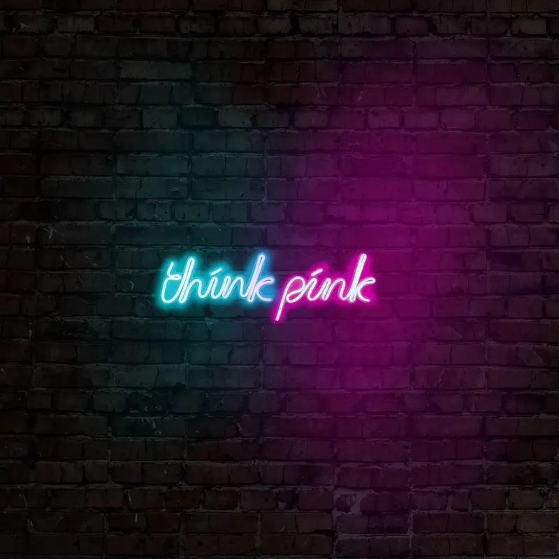 Aplica de Perete Neon Think Pink - Albastru