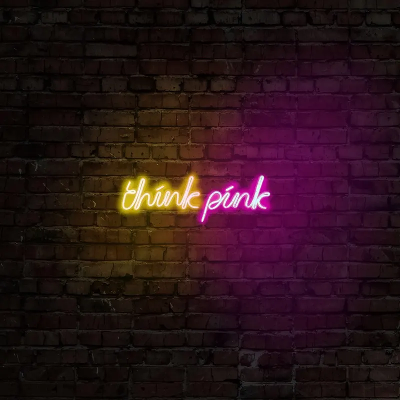 Aplica de Perete Neon Think Pink - Galben