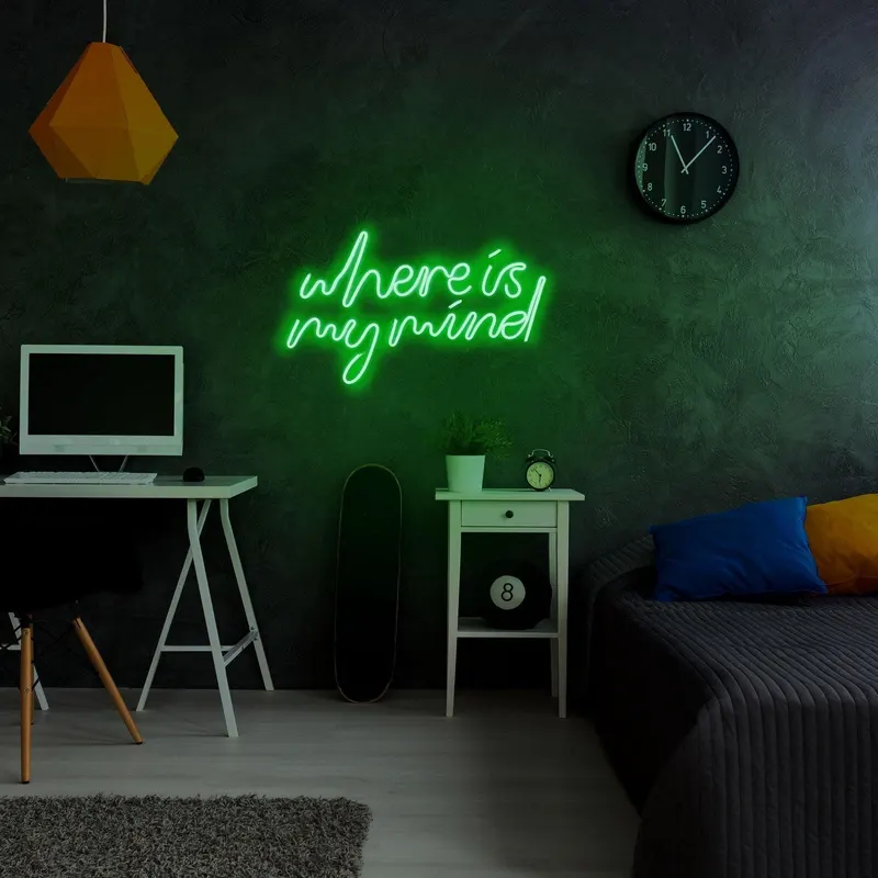 Aplica de Perete Neon Where Is My Mind - Verde
