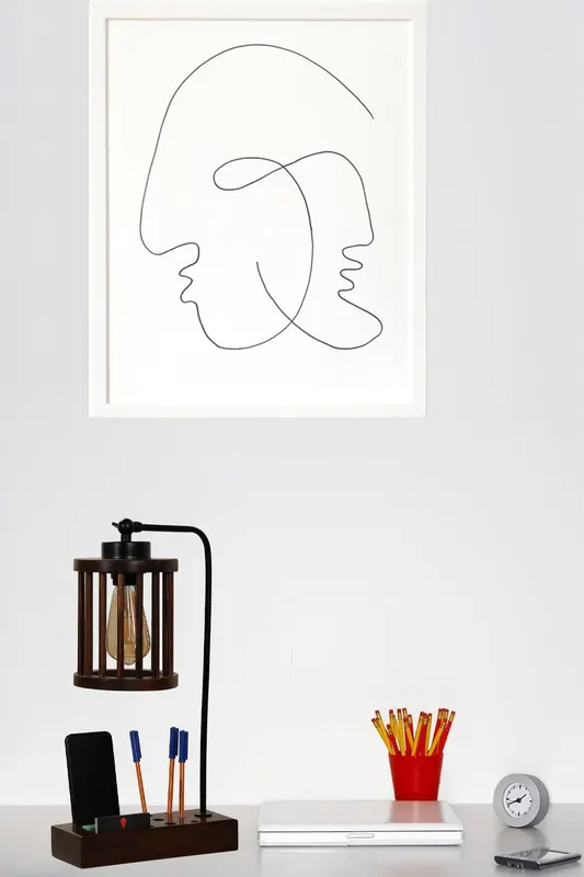 Veioză Zen Table Lamp, Maro - Maro