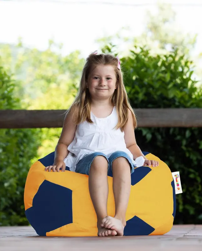 Fotoliu puf Gradina pentru copii Stil Minge, Football Bean Bag, Ferndale, 70 x 70 x 45 cm - arsiv6