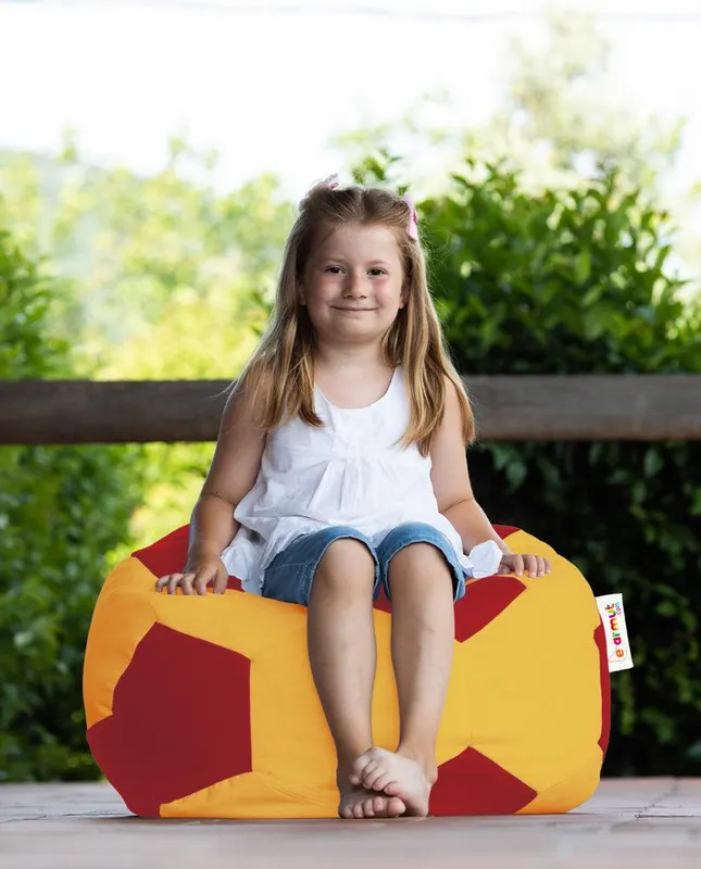 Fotoliu puf Gradina pentru copii Stil Minge, Football Bean Bag, Ferndale, 70 x 70 x 45 cm - arsiv8