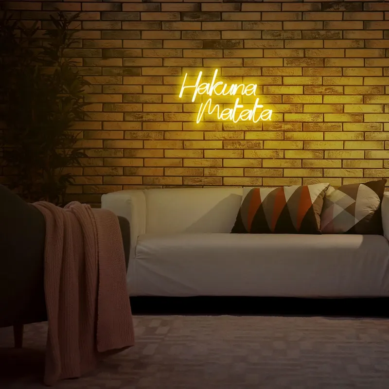 Aplica de Perete Neon Hakuna Matata - Galben