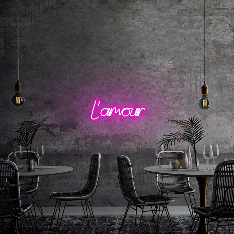 Aplica de Perete Neon L'amour - Roz
