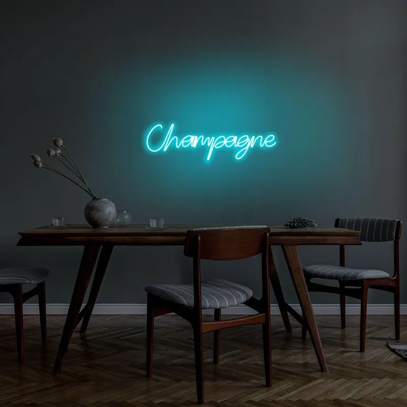 Aplica de Perete Neon Champagne - Albastru