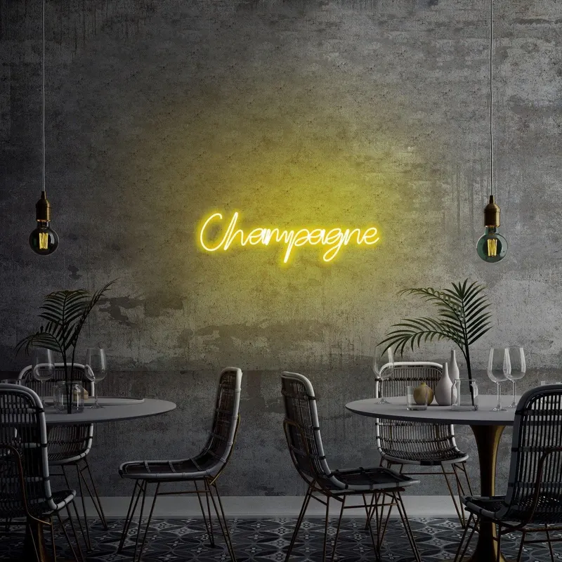 Aplica de Perete Neon Champagne - Galben