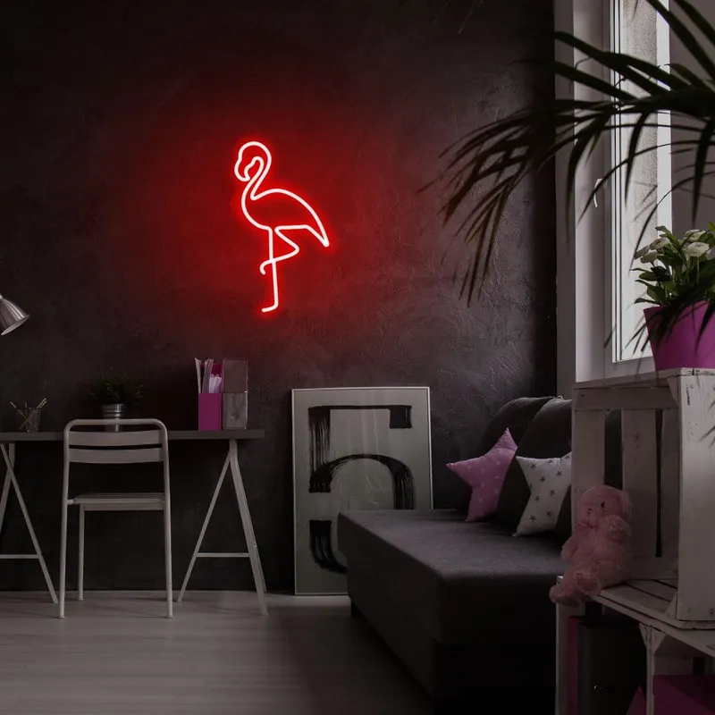 Aplica de Perete Neon Flamingo - Rosu