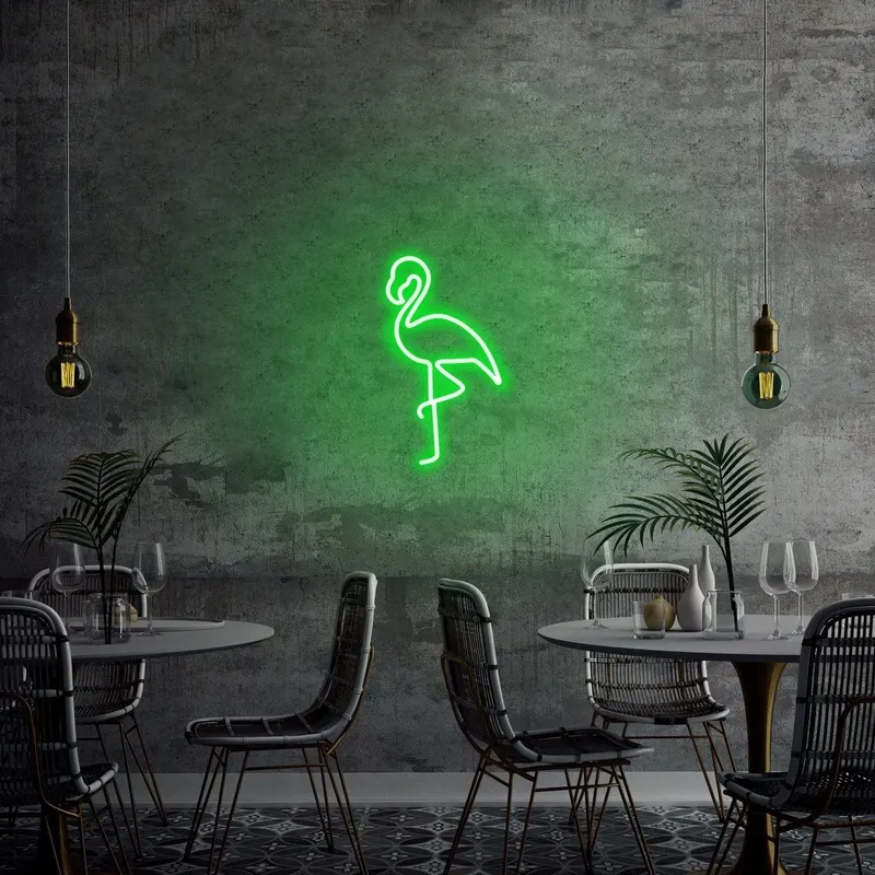Aplica de Perete Neon Flamingo - Verde
