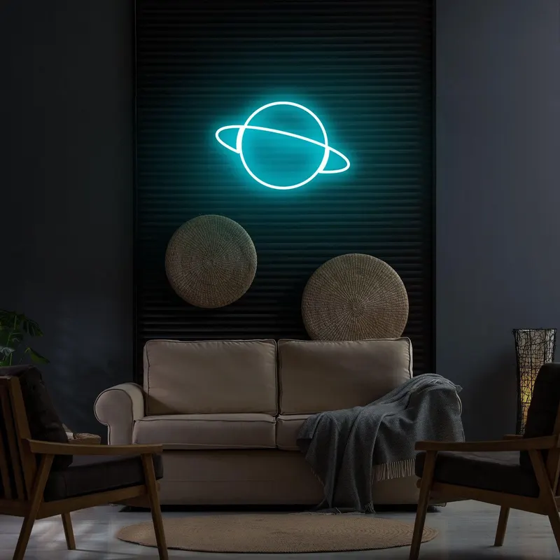 Aplica de Perete Neon Saturn - Albastru
