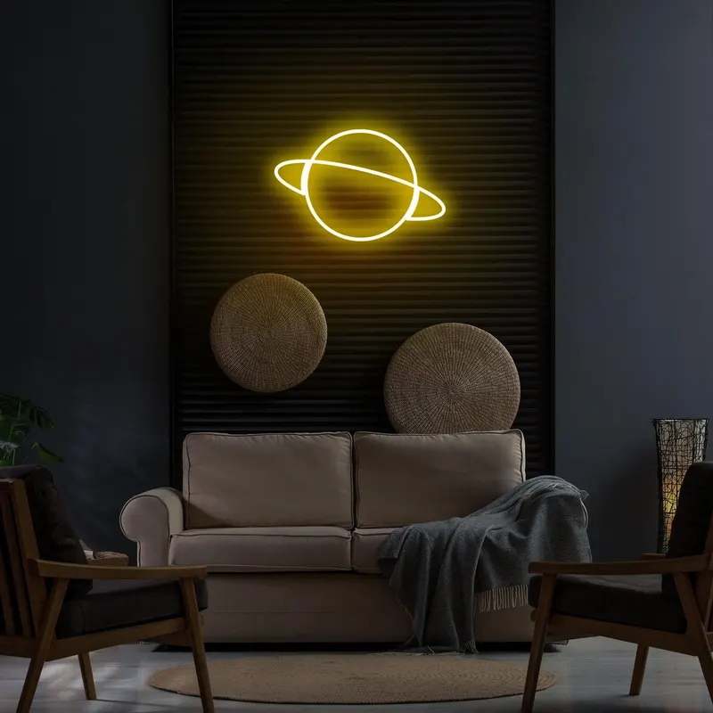 Aplica de Perete Neon Saturn - Galben