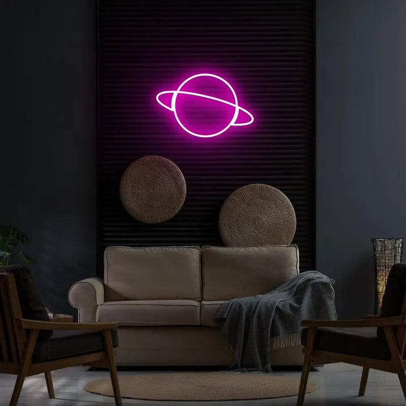 Aplica de Perete Neon Saturn - Roz