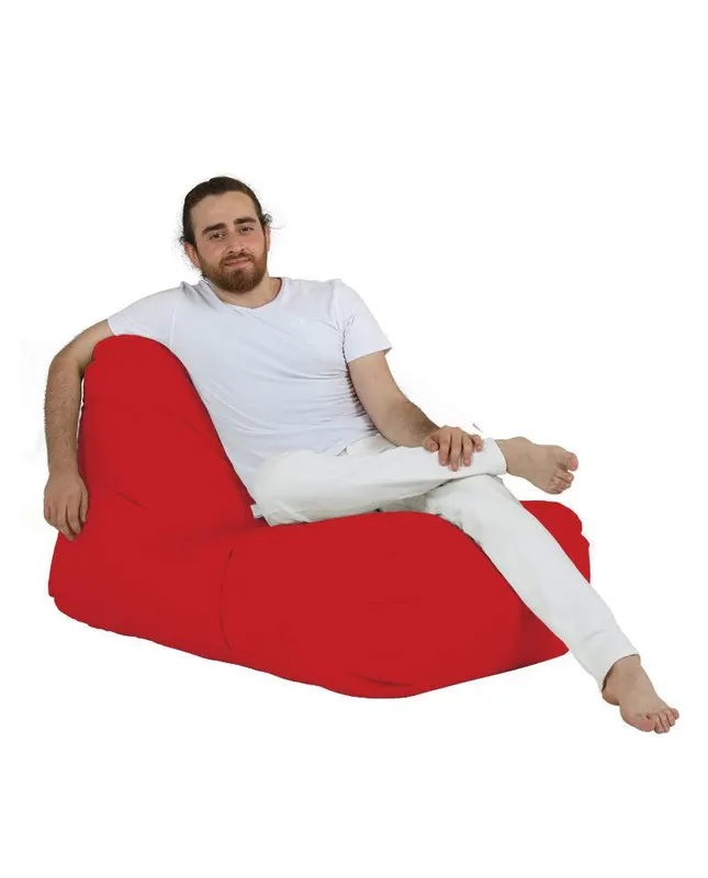 Fotoliu puf dehusabil, Interior/exterior, impermeabil, Garden Bean Bag, 105 x 75 x 65 cm - Roșu