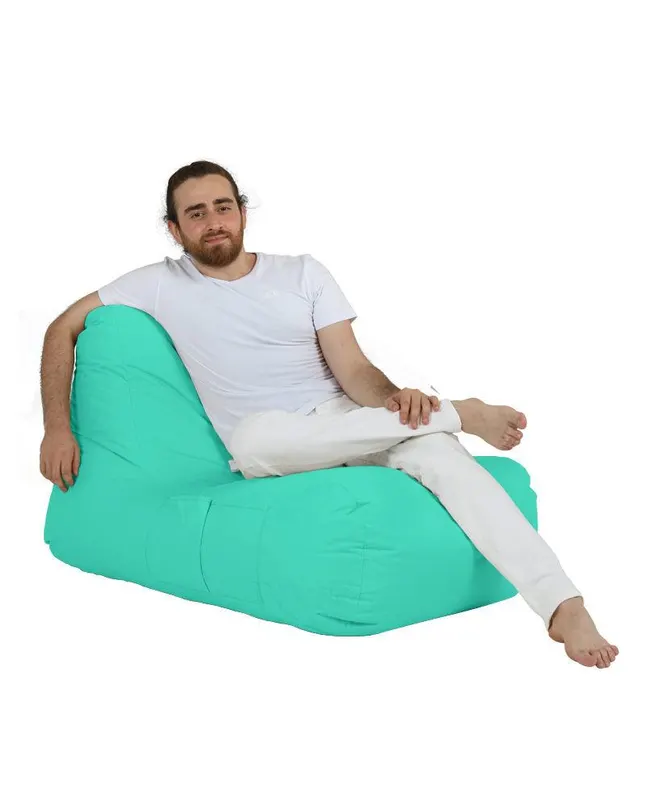 Fotoliu puf dehusabil, Interior/exterior, impermeabil, Garden Bean Bag, 105 x 75 x 65 cm - Turcoaz