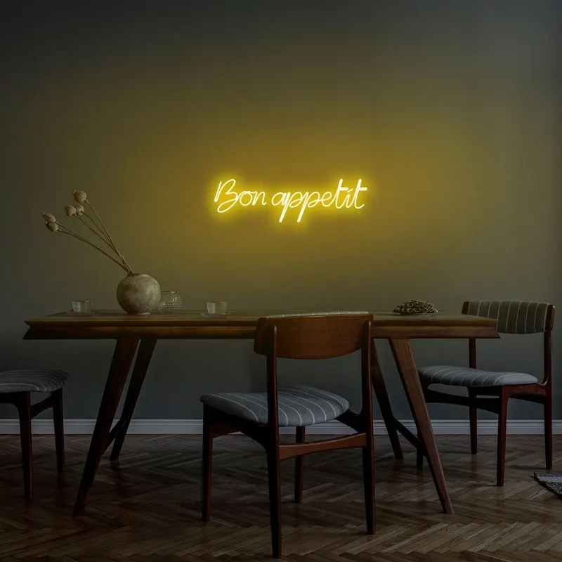 Aplica de Perete Neon Bon Appetit - Galben