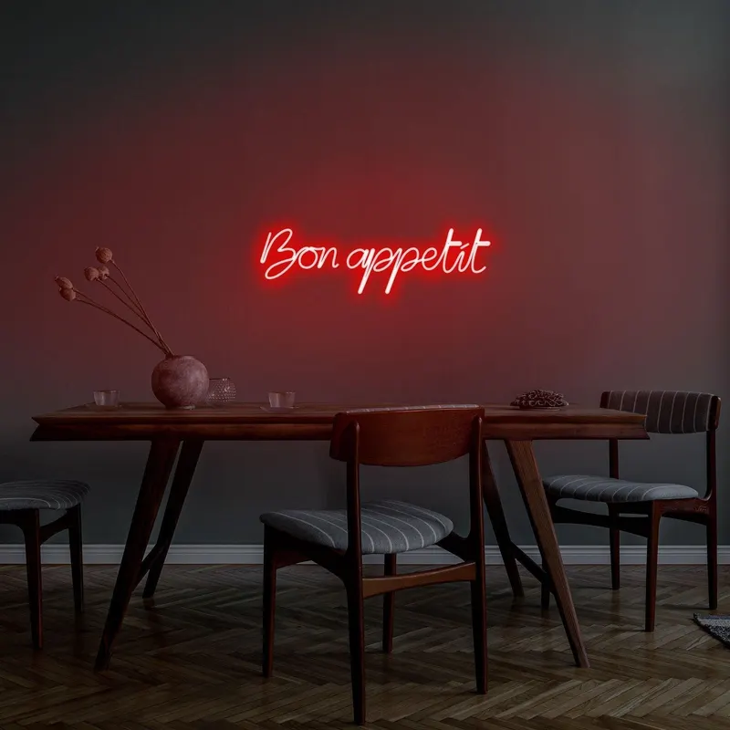 Aplica de Perete Neon Bon Appetit - Rosu