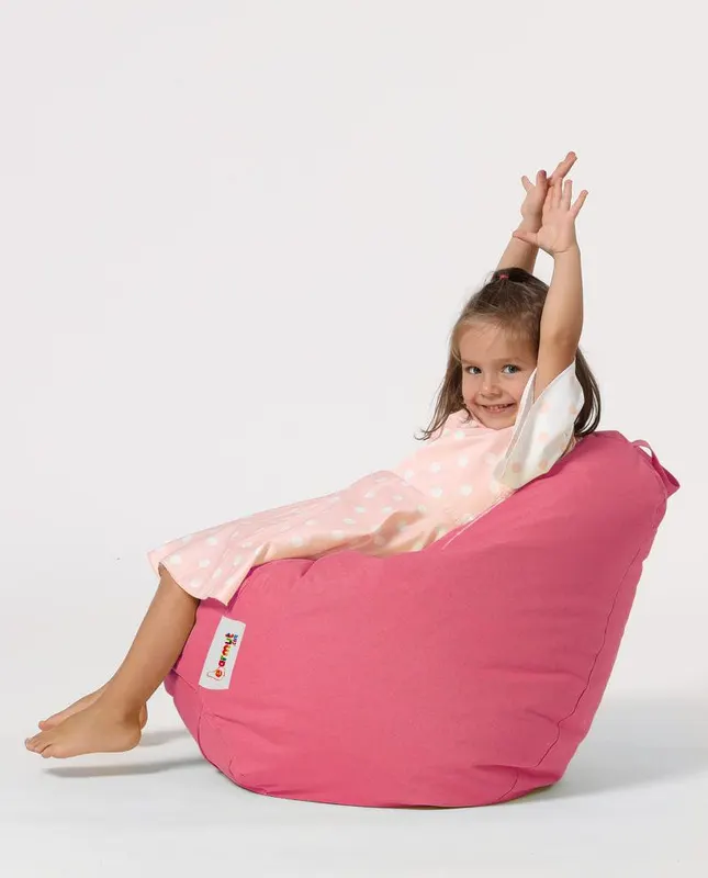 Fotoliu puf Gradina pentru copii, Bean Bag, Ferndale, impermeabil,Garden Bean Bag, 60 x 60 x 25 cm - Roz