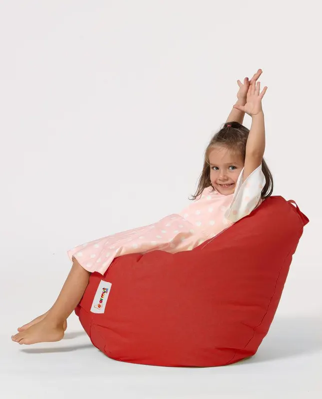 Fotoliu puf Gradina pentru copii, Bean Bag, Ferndale, impermeabil,Garden Bean Bag, 60 x 60 x 25 cm - Roșu