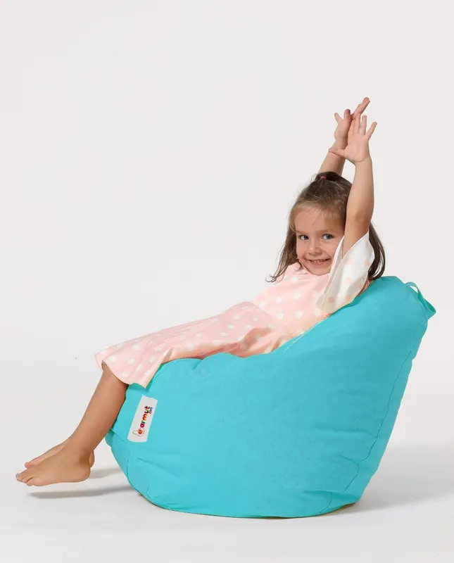 Fotoliu puf Gradina pentru copii, Bean Bag, Ferndale, impermeabil,Garden Bean Bag, 60 x 60 x 25 cm - Turcoaz