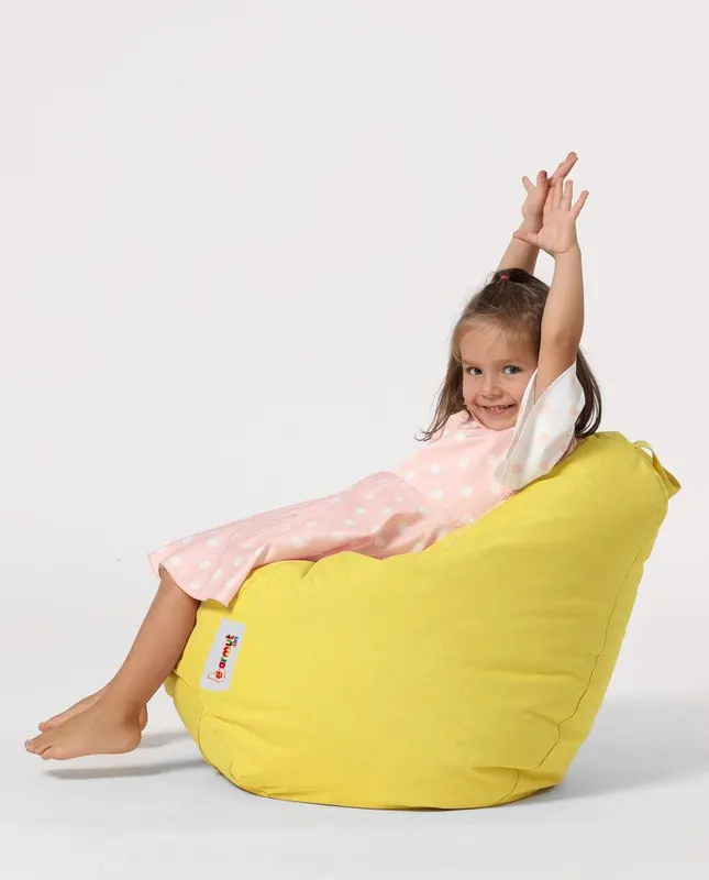Fotoliu puf Gradina pentru copii, Bean Bag, Ferndale, impermeabil,Garden Bean Bag, 60 x 60 x 25 cm - Galben