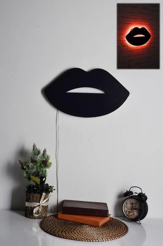 Iluminat decorativ LED Lips 2, 40 x 23 cm - Roșu