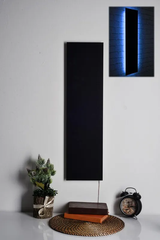 Iluminat decorativ LED Rectangle, 75 x 20 cm - Albastru