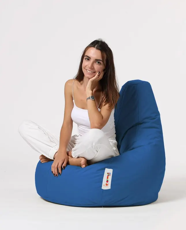 Fotoliu Puf tip Sac, Garden Bean Bag Large, 80 x 80 x 33 cm - Albastru