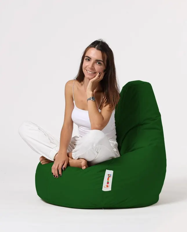 Fotoliu Puf tip Sac, Garden Bean Bag Large, 80 x 80 x 33 cm - Verde
