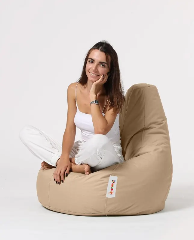 Fotoliu Puf tip Sac, Garden Bean Bag Large, 80 x 80 x 33 cm - Maro