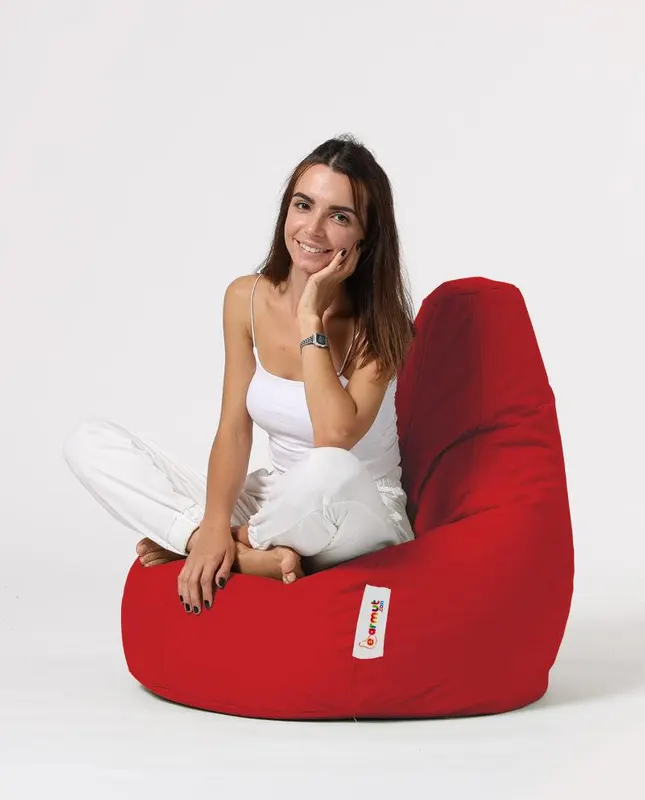 Fotoliu Puf tip Sac, Garden Bean Bag Large, 80 x 80 x 33 cm - Roșu