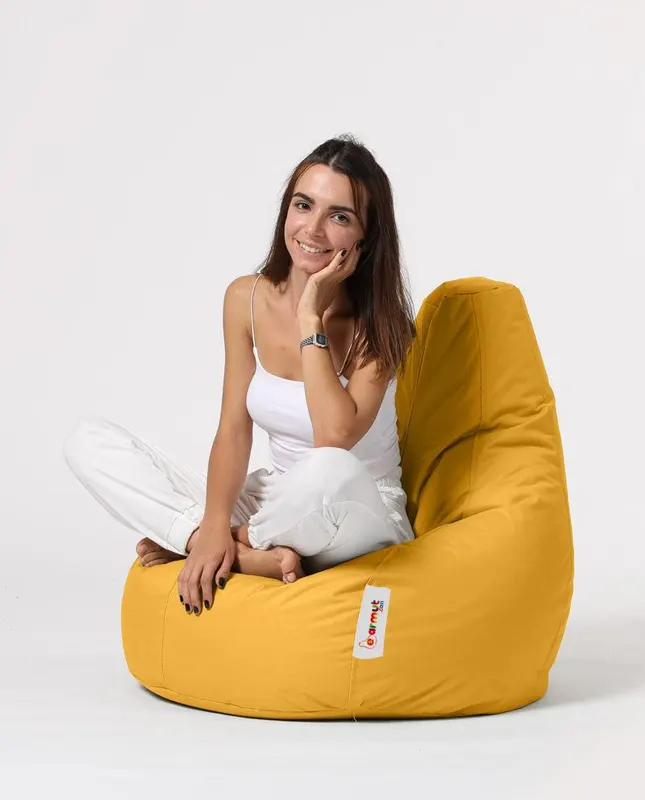 Fotoliu Puf tip Sac, Garden Bean Bag Large, 80 x 80 x 33 cm - Galben