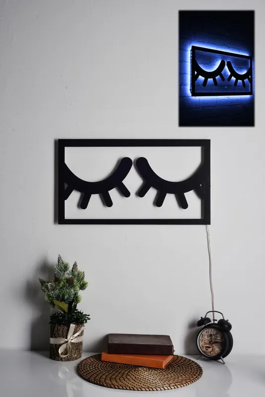 Iluminat decorativ LED Sleepy Eyes, 50 x 28 cm - Albastru